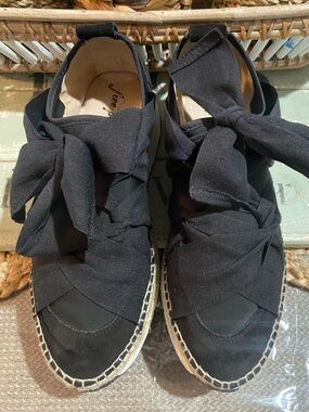 Chapmin Free People Black Espadrille Bow Sneakers